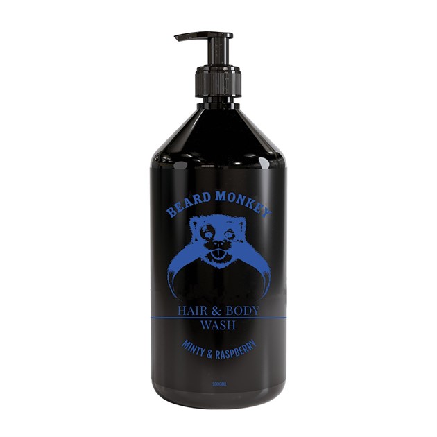 Beard Monkey Hair & Body - Minty & Raspberry 1000 ml