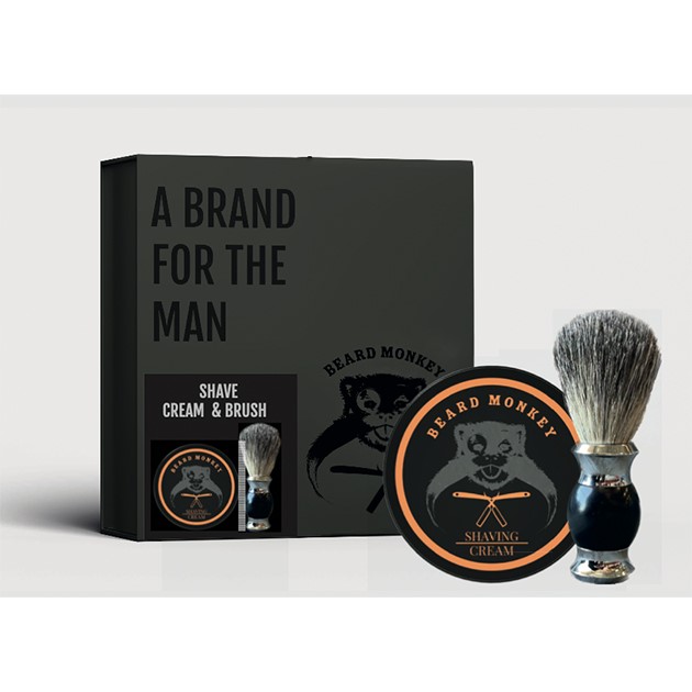 Beard Monkey Gift Set Shaving Cream/Shaving Brush