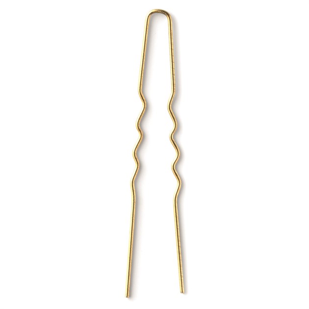 Curly pin, gold, 44