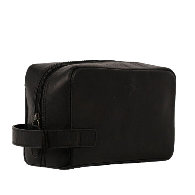 Beard Monkey Toiletrybag Leather Black