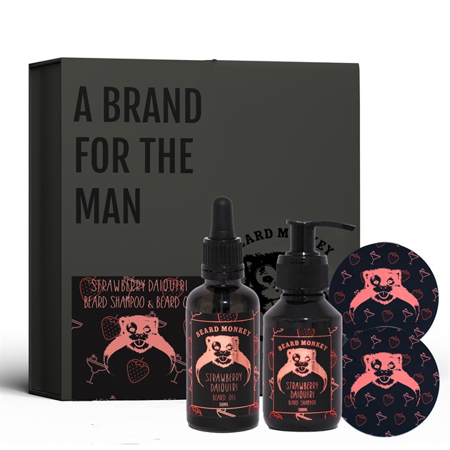 Beard Monkey Gift Set - Strawberry Daiquiri